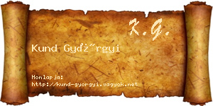 Kund Györgyi névjegykártya
